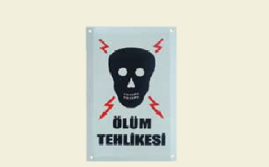 Enamel Warning Sign